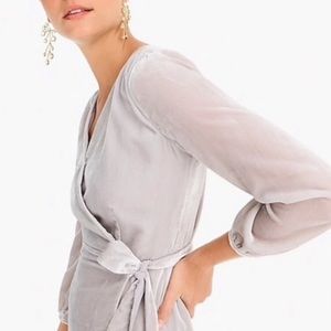 J Crew Wrap Dress in Velvet